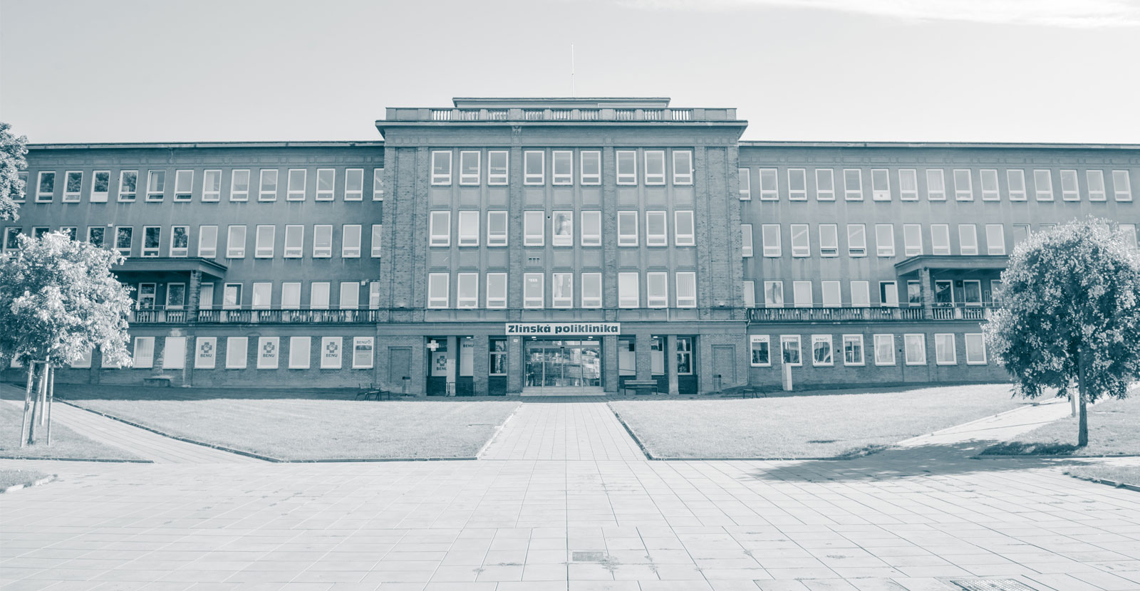 Zlín polyclinic building housing the practice